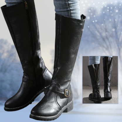CM | Botas altas de mujer con hebilla y tacón