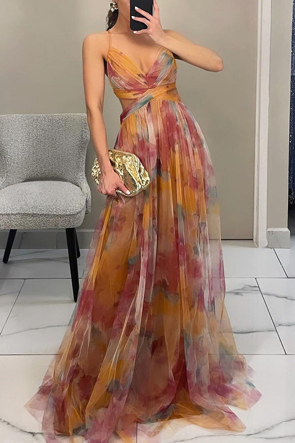 CM | Maxi vestido con encantador estampado floral