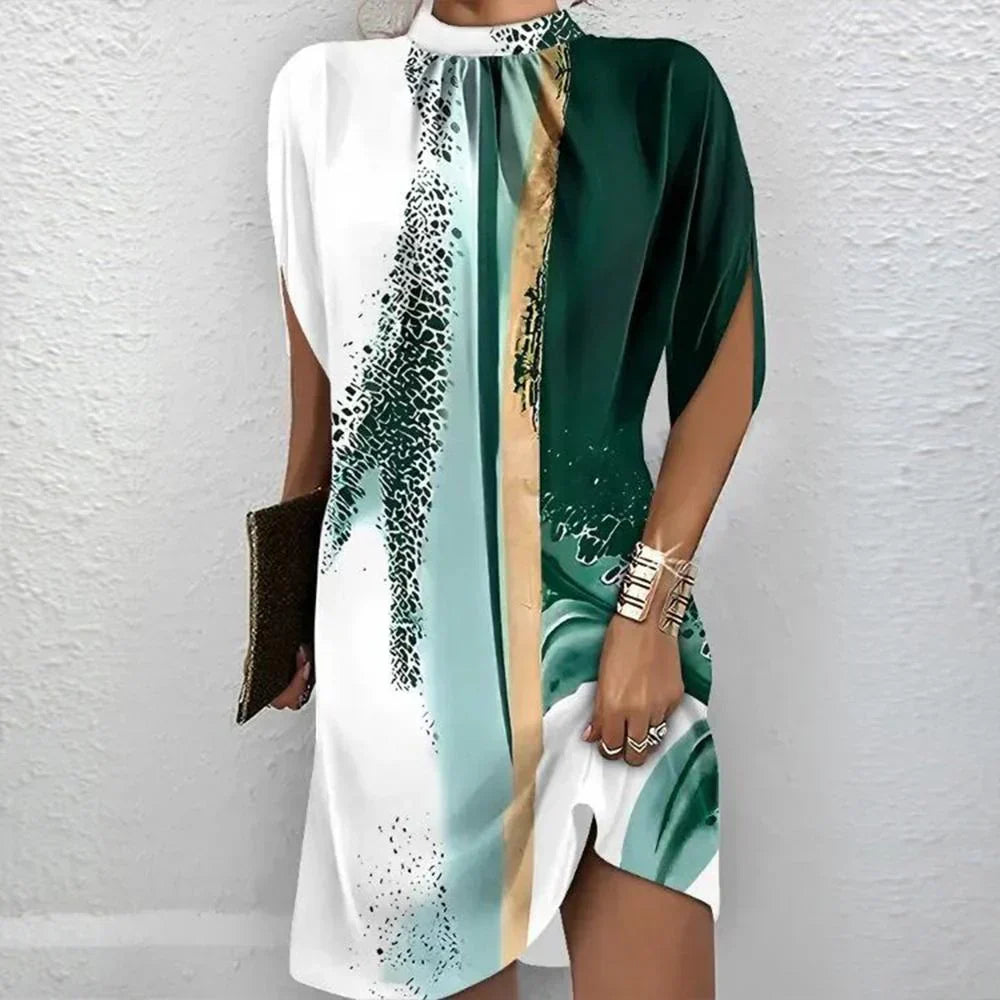 CM | Minivestido estampado de manga corta