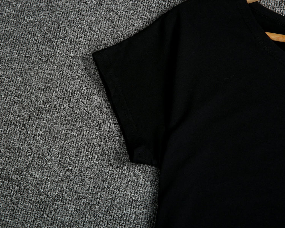 CM | Maxivestido de mujer - Material suave y ligero - Mangas cortas - Corte relajado - Escote redondo - Abertura lateral - Bolsillos