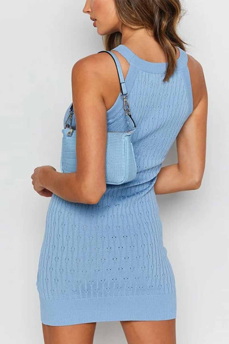 CM | Minivestido de punto de canalé