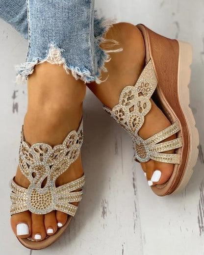 CM | - Sandalias de plataforma con tachuelas chic y elegantes - Perfectas para ocasiones informales