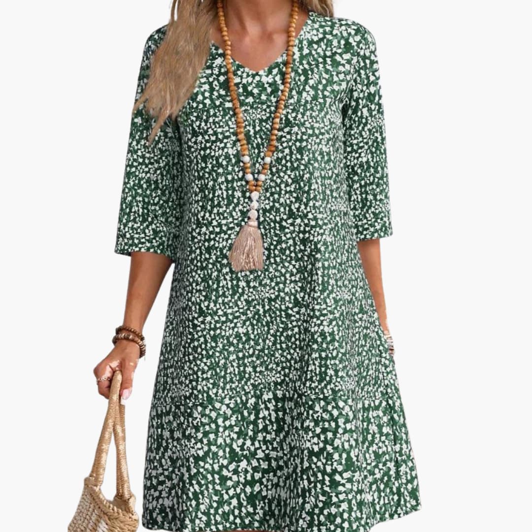 CM | Vestido midi con estampado floral