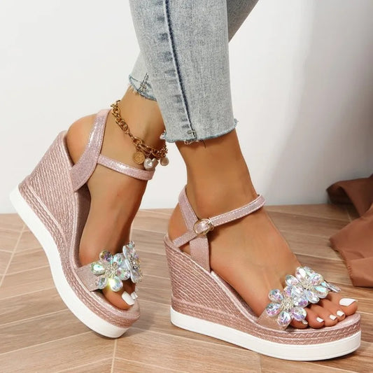 CM | Sandalias de tacón de cuña de verano para mujer
