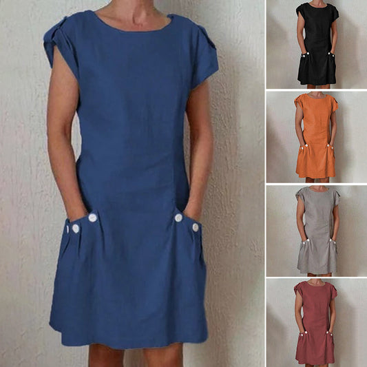 CM | Vestido casual monocolor