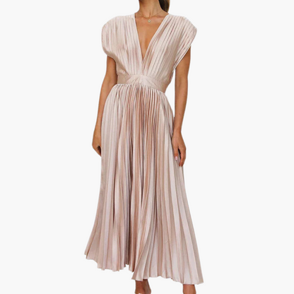 CM | Vestido midi floral con mangas abullonadas