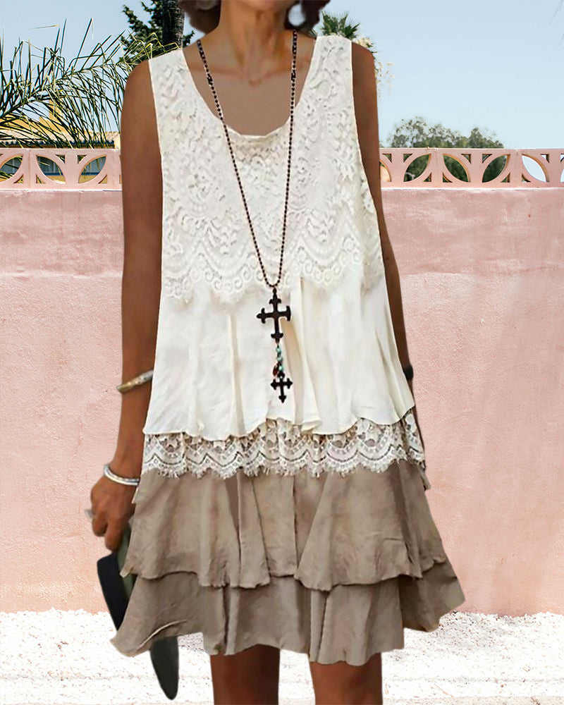 CM | Vestido midi multicapa