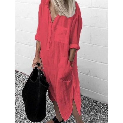 CM | vestido blusa de gran tamaño de moda para las mujeres