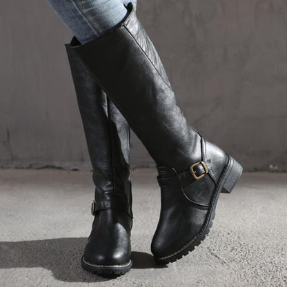 CM | Botas altas de mujer con hebilla y tacón