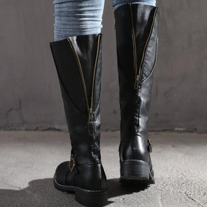 CM | Botas altas de mujer con hebilla y tacón