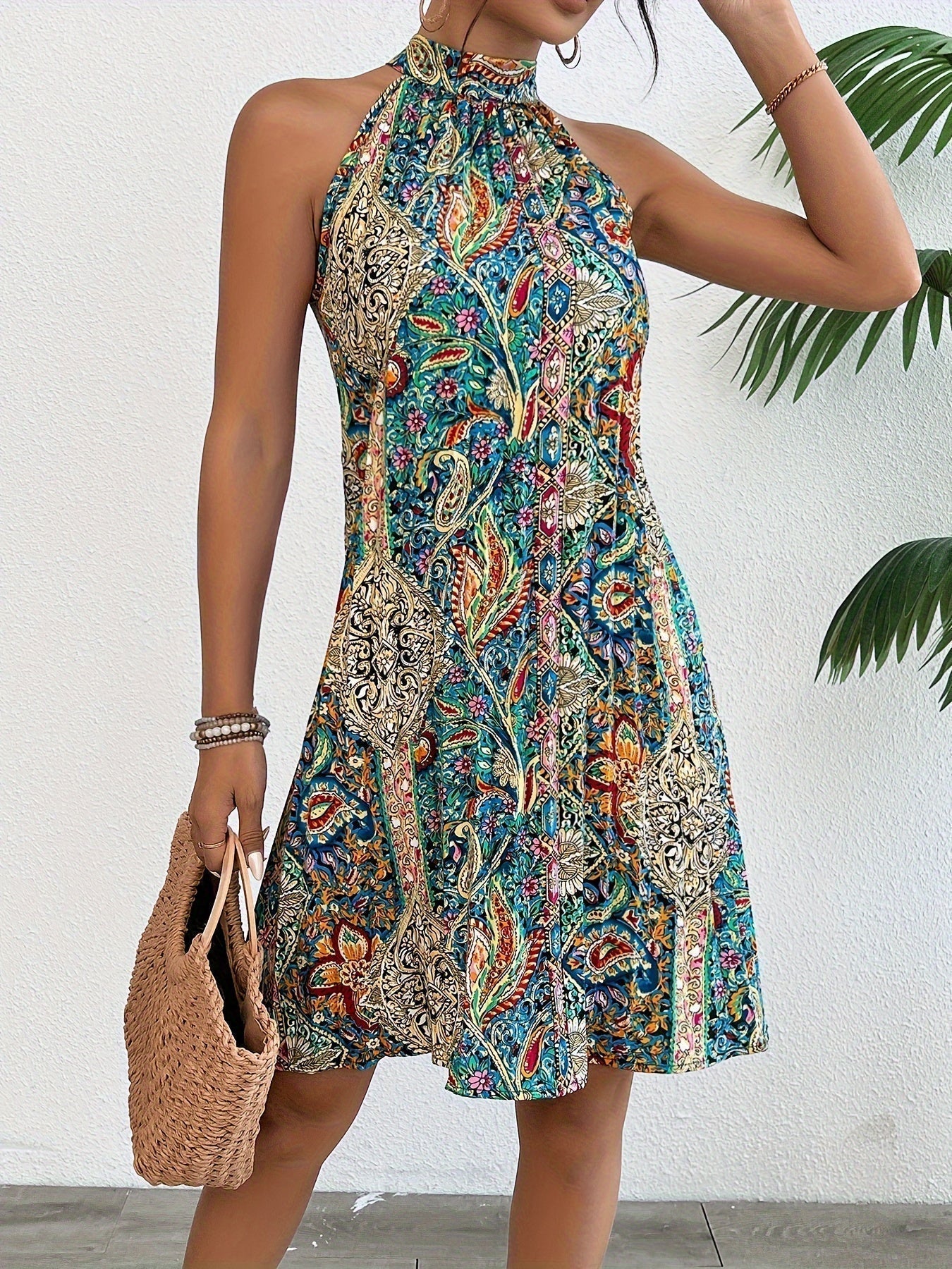 CM | Mini Vestido Boho Halter