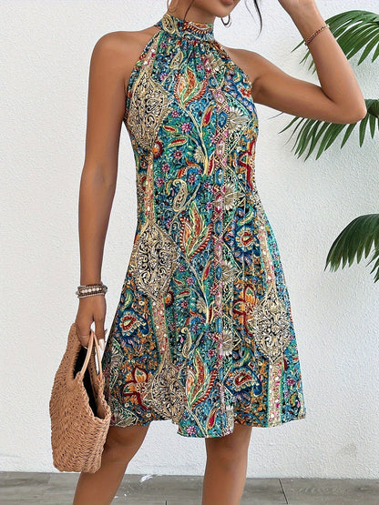 CM | Mini Vestido Boho Halter