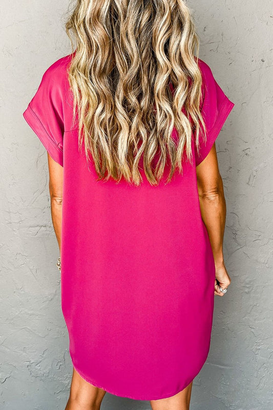 CM | Mini vestido camisero abotonado con cuello