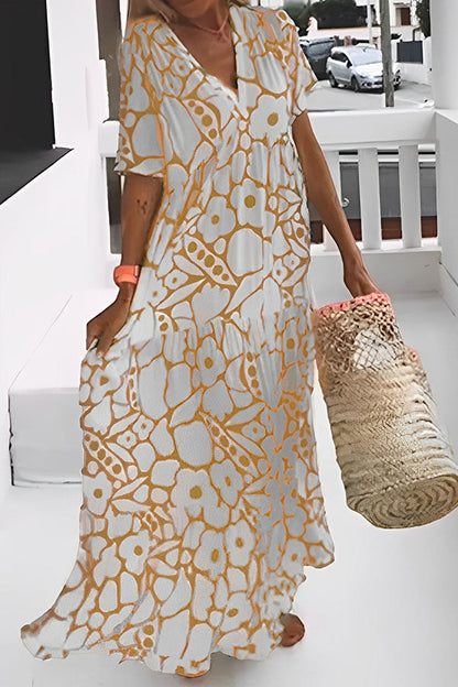 CM | VESTIDO MIDI DE FIESTA CON ESTAMPADO FLORAL