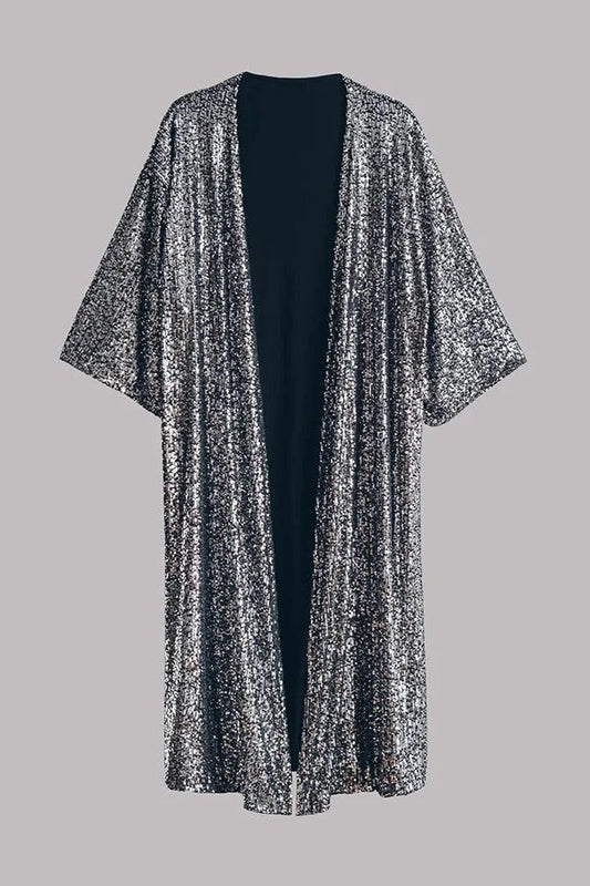 CM | Kimono de lentejuelas con mangas de campana Disco glamour