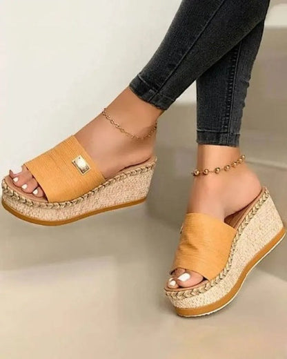 CM | - Sandalias abiertas con tacón de cuña