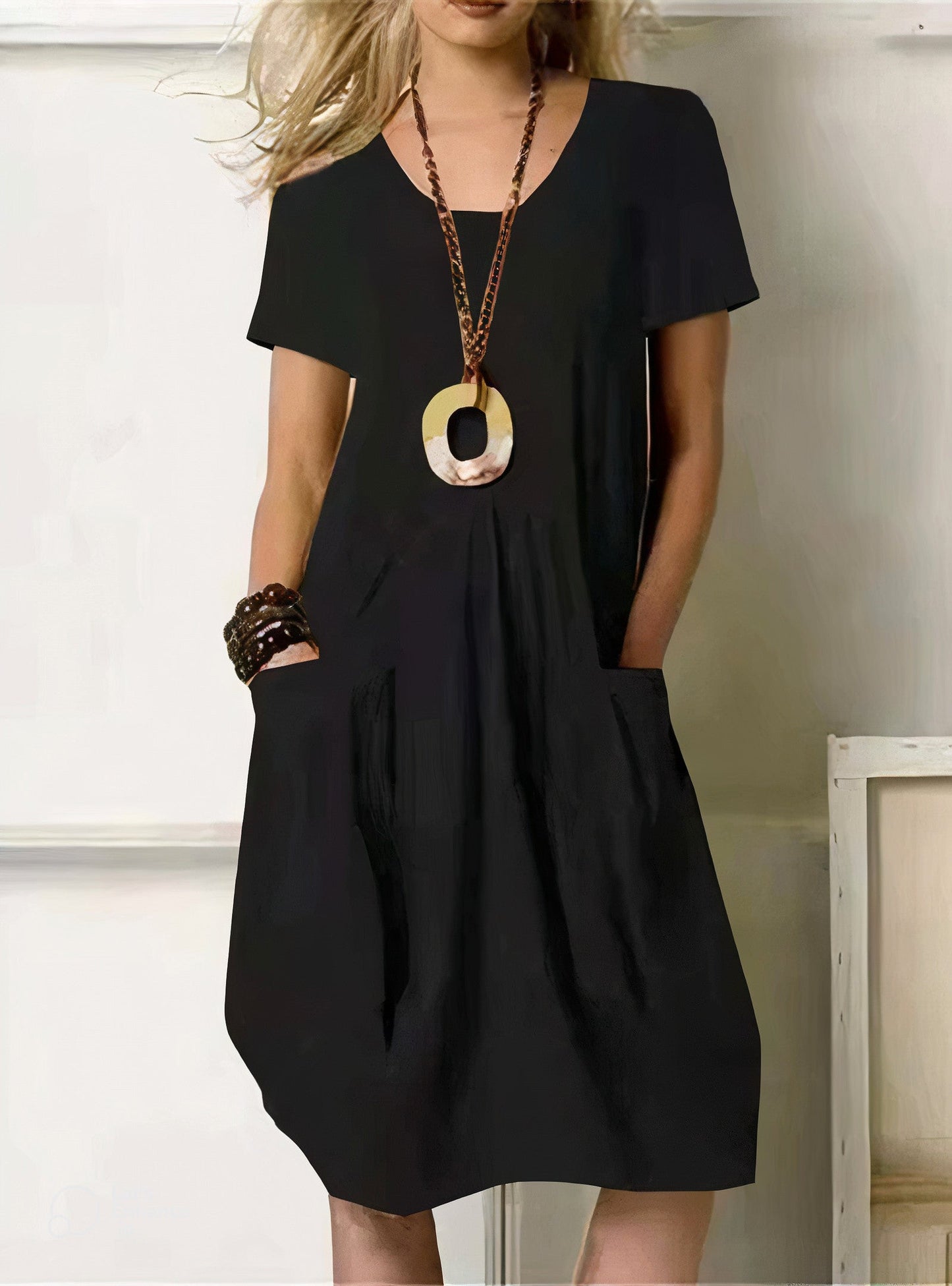 CM | Vestido largo de verano con bolsillos