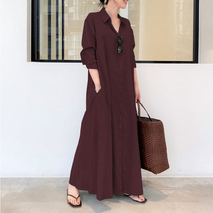 CM | Vestido blusa manga larga simple