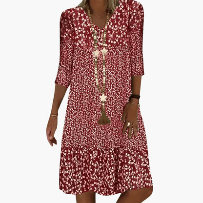 CM | Vestido midi con estampado floral