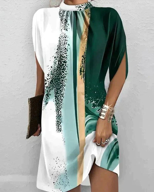 CM | Minivestido estampado de manga corta