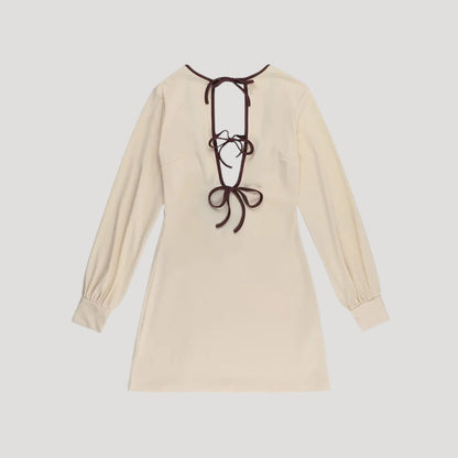 CM | Minivestido de fiesta de manga larga con tirantes para mujer