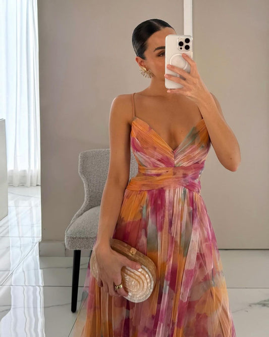 CM | Maxi vestido con encantador estampado floral