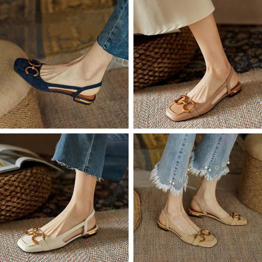 CM | SANDALIAS CON HEBILLA METÁLICA