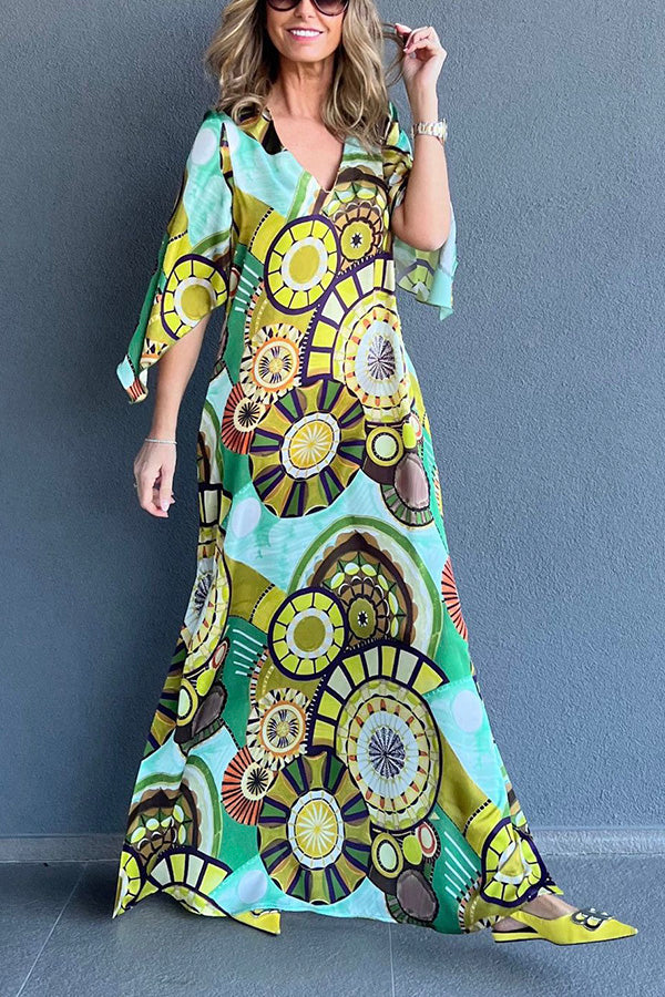 CM | Vestido Largo Círculo Fantasía