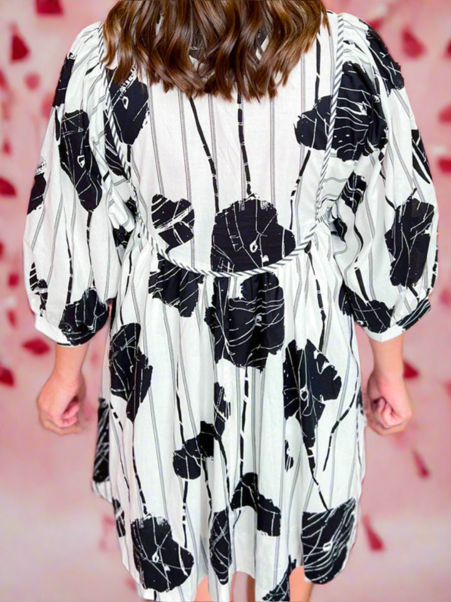CM | Mini vestido Floral Noir