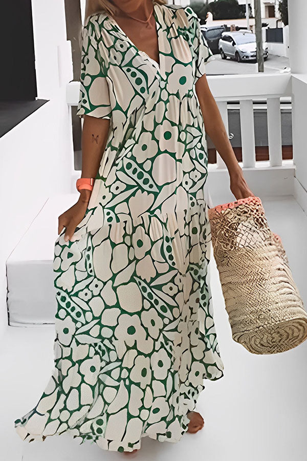 CM | VESTIDO MIDI DE FIESTA CON ESTAMPADO FLORAL