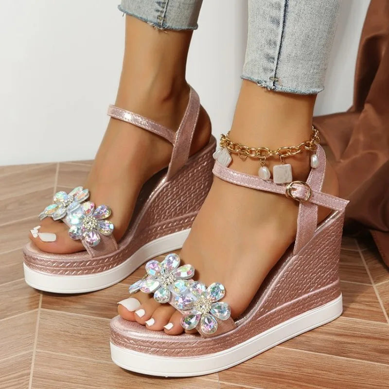 CM | Sandalias de tacón de cuña de verano para mujer
