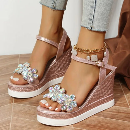 CM | Sandalias de tacón de cuña de verano para mujer