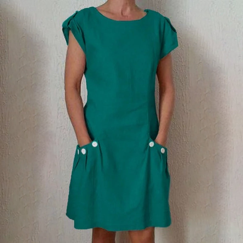 CM | Vestido casual monocolor