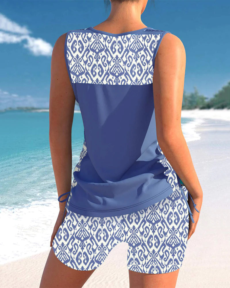 CM | Tankini con estampado geométrico