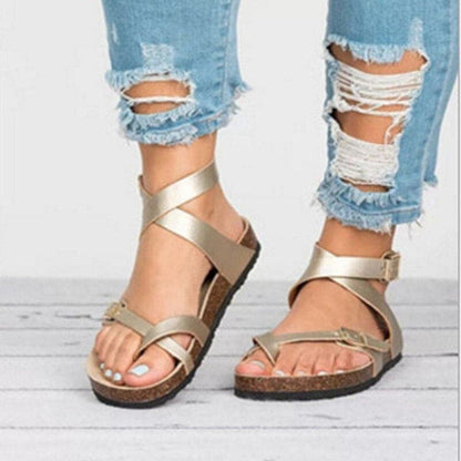 CM | | Elegantes sandalias con tiras de piel