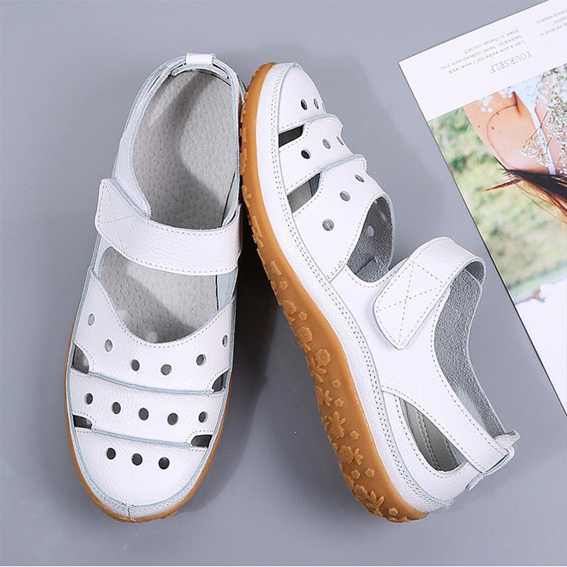 CM | Out Hook Loop Sandalias planas para mujer