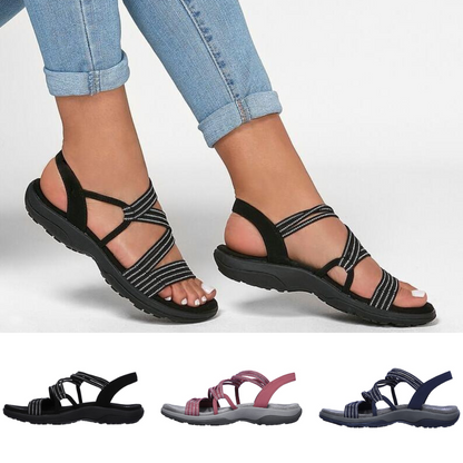 CM | Sandalias de tiras cómodas para señoras al aire libre