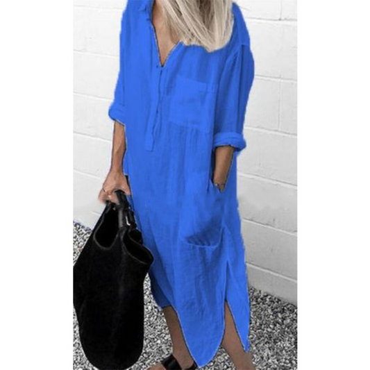 CM | vestido blusa de gran tamaño de moda para las mujeres