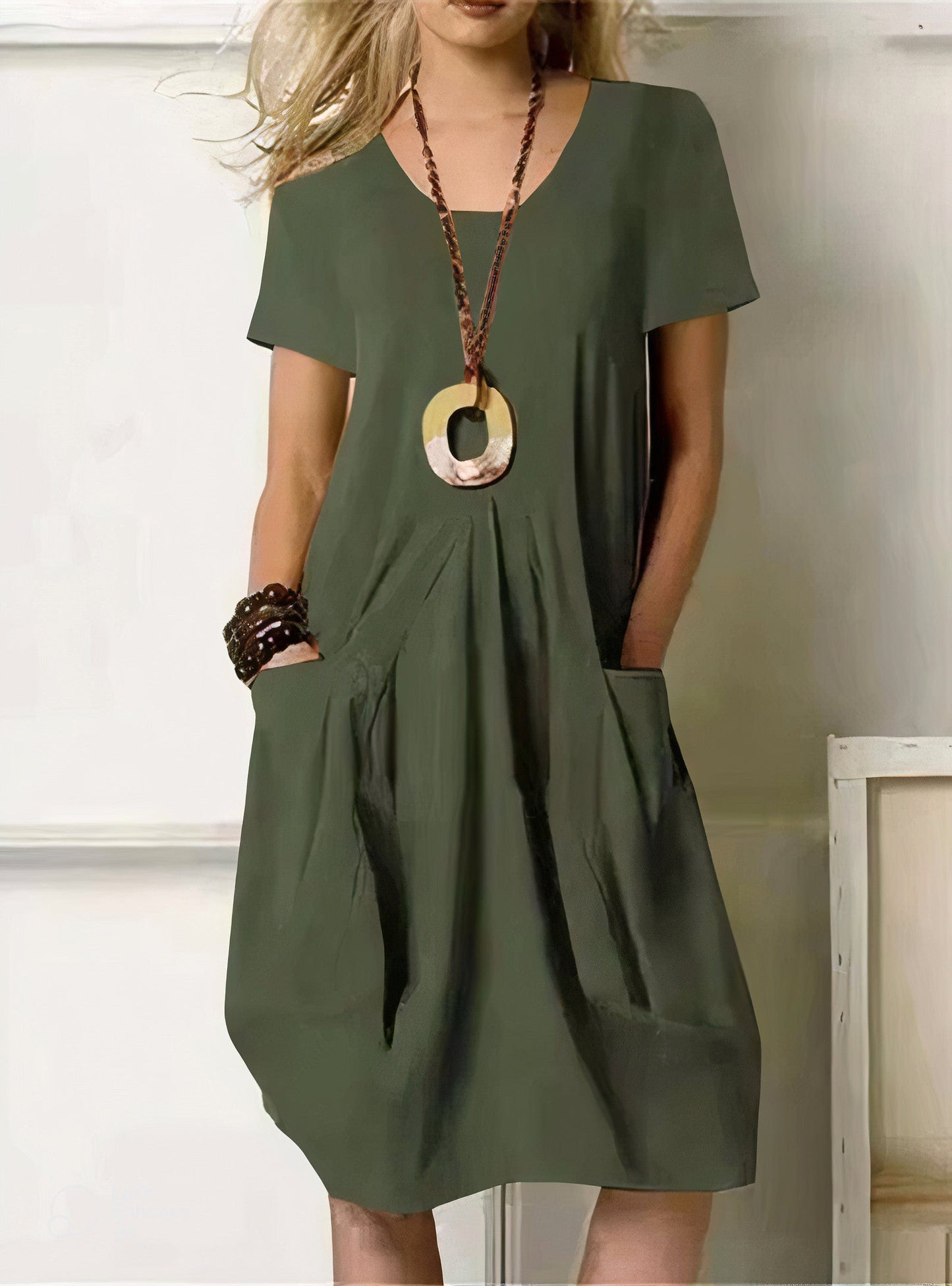 CM | Vestido largo de verano con bolsillos