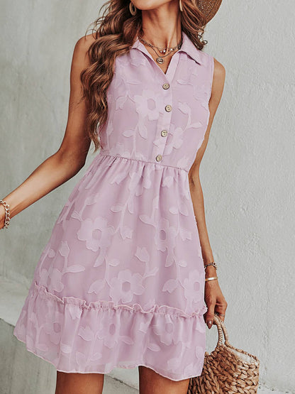 CM | Vestido de jacquard monocolor