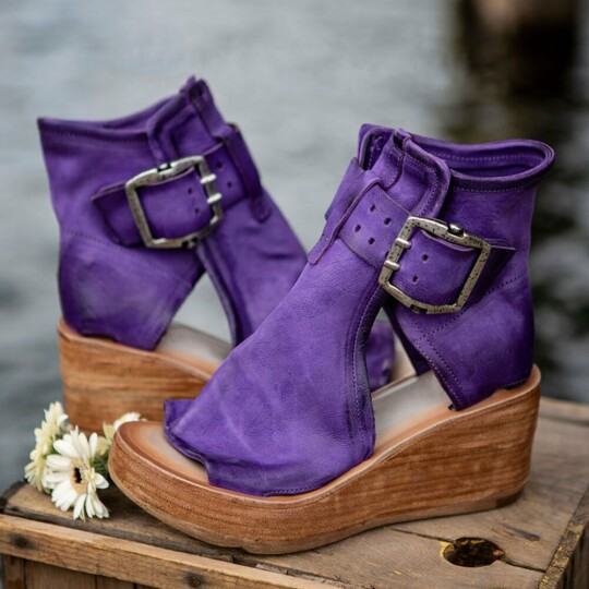 CM | Sandalias de cuña boho