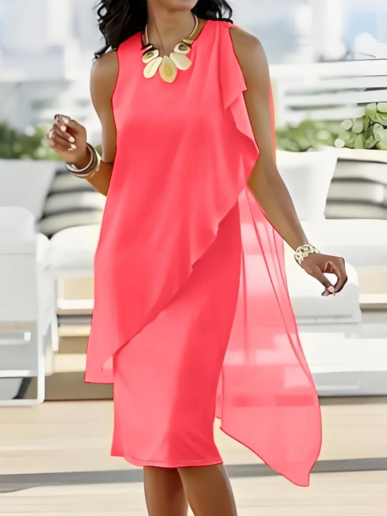 CM | VESTIDO MIDI SIN MANGAS ATEMPORAL