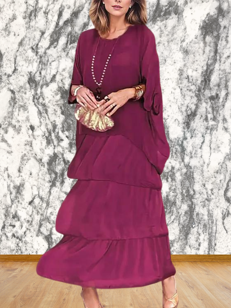 CM | Trendy Elegante vestido largo suelto