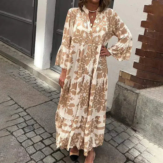 CM | maxi vestido boho estampado a la moda