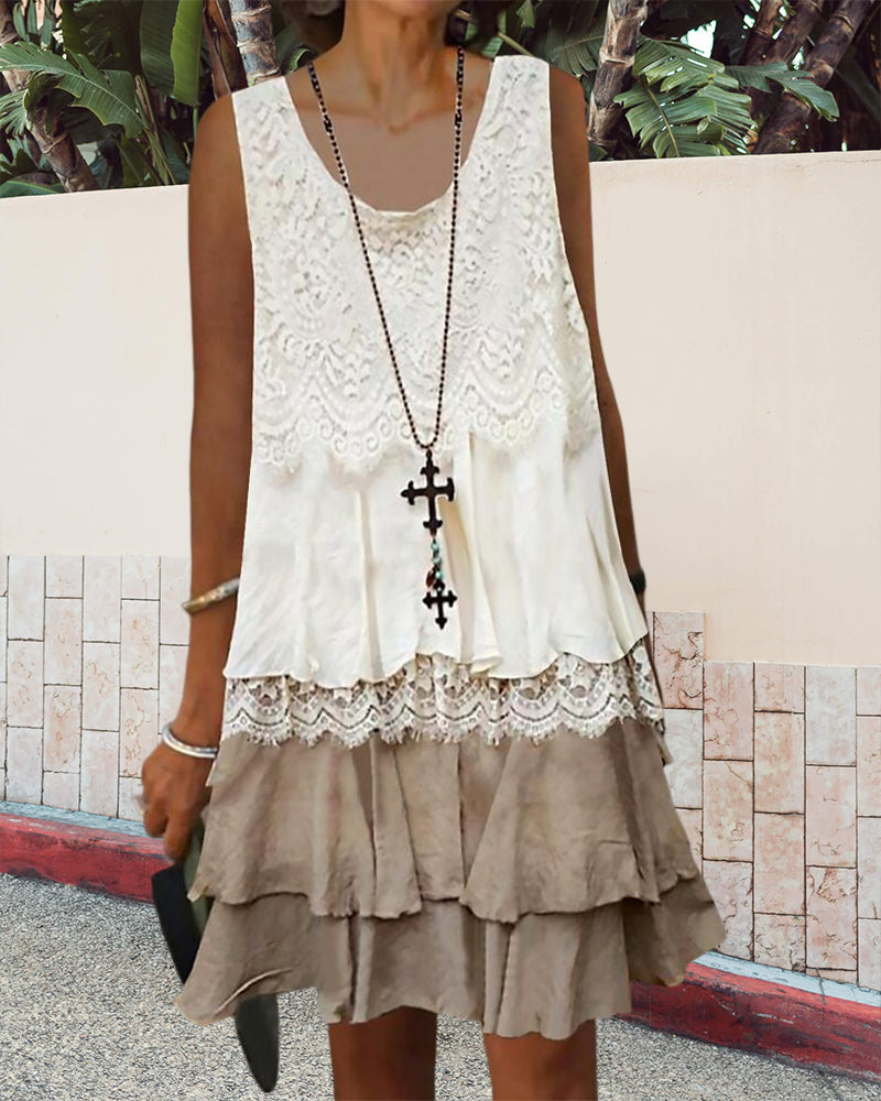 CM | Vestido midi multicapa