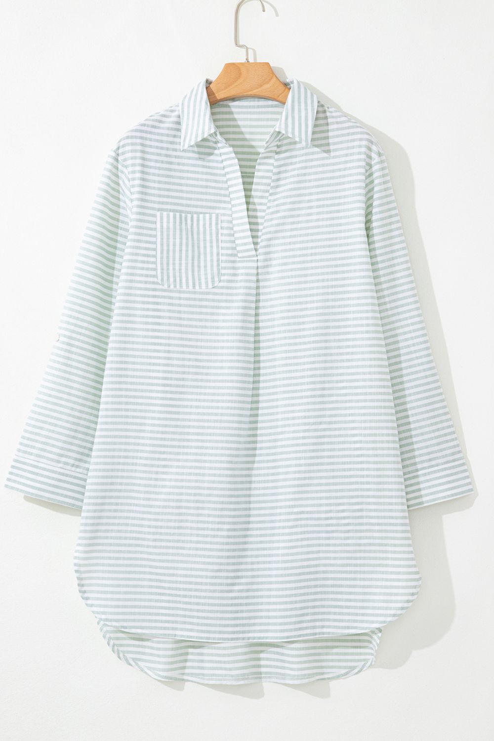 CM | Mini Vestido Camisa Manga Larga Cuello Johnny Rayas