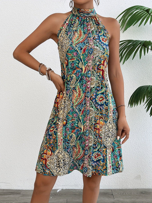 CM | Mini Vestido Boho Halter