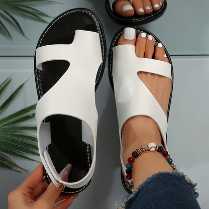 CM | Sandalias de moda con puntera abierta y diseño recortado