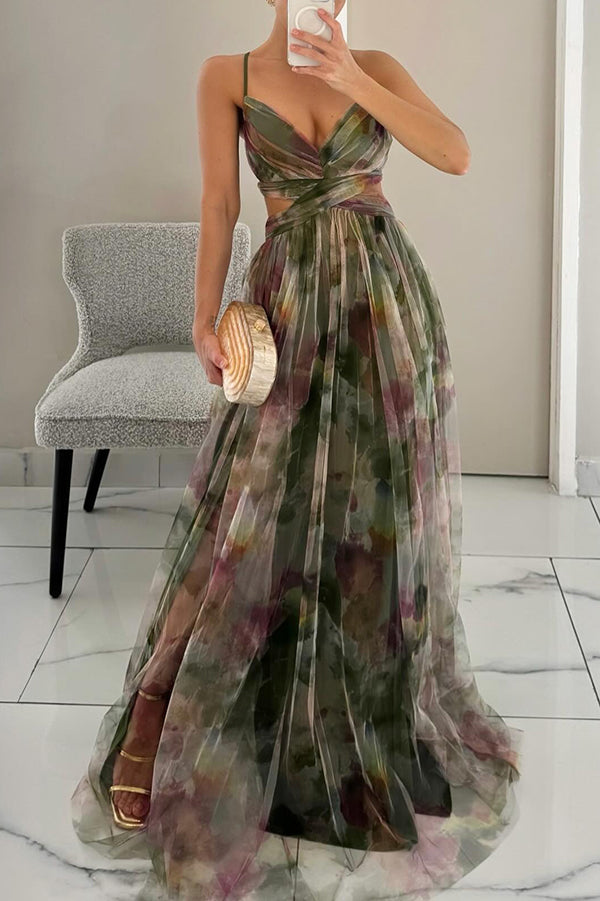 CM | Maxi vestido con encantador estampado floral