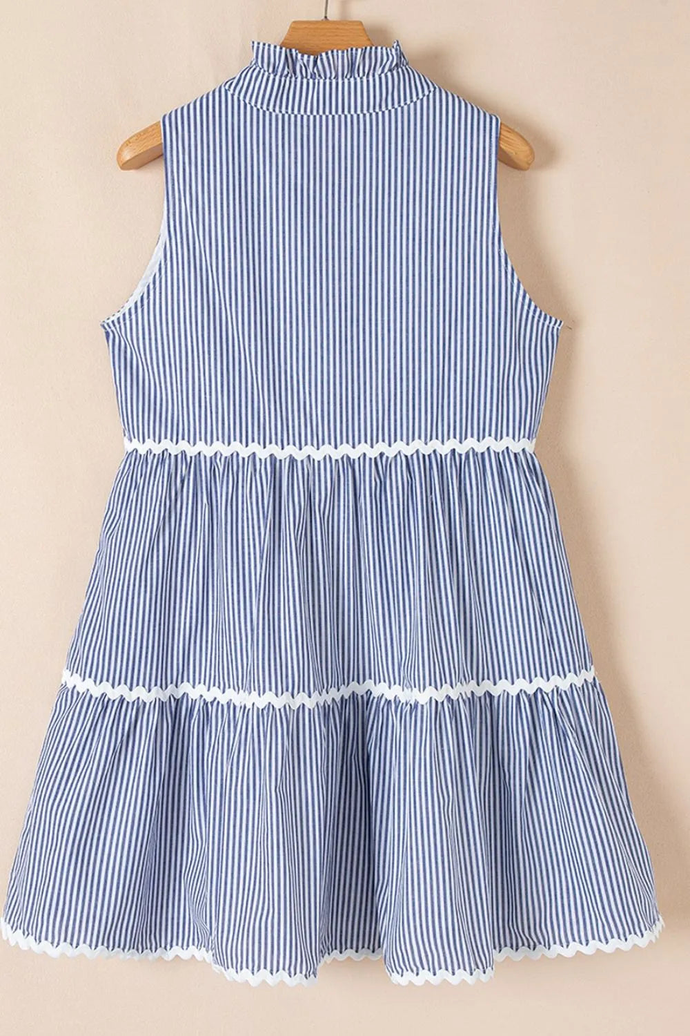 CM | Stripe Mini vestido sin mangas y con escote de pico